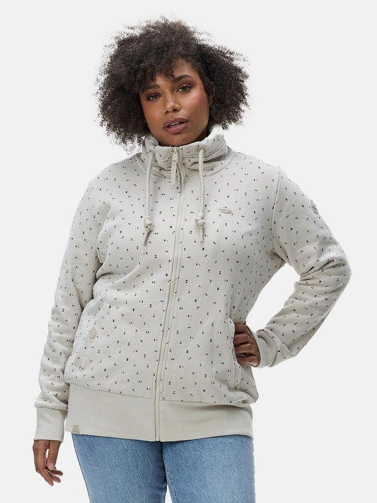 Ragwear Kapuzensweatjacke Damen Baumwolle gemustert