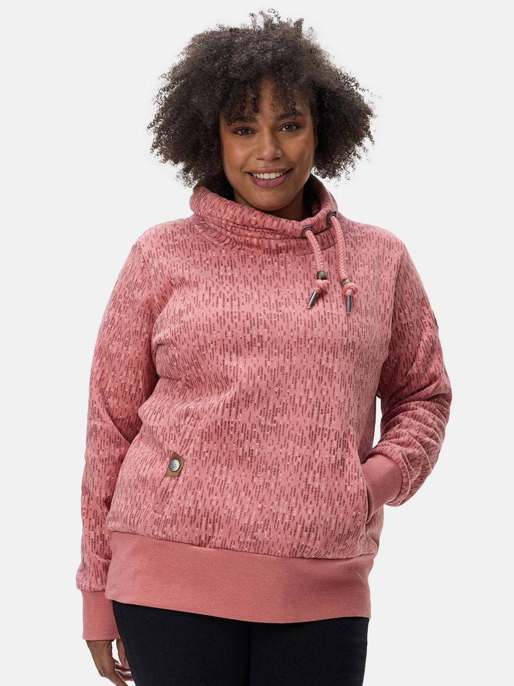 Ragwear Rollkragenpullover Damen Baumwolle gemustert
