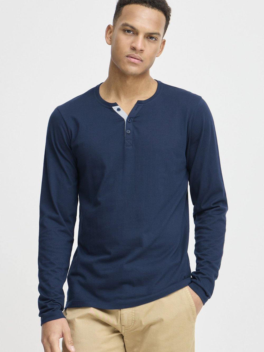 BLEND Langarmshirt Herren Textil