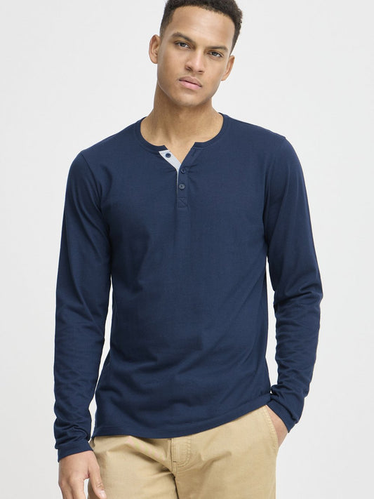 BLEND Langarmshirt Herren Textil