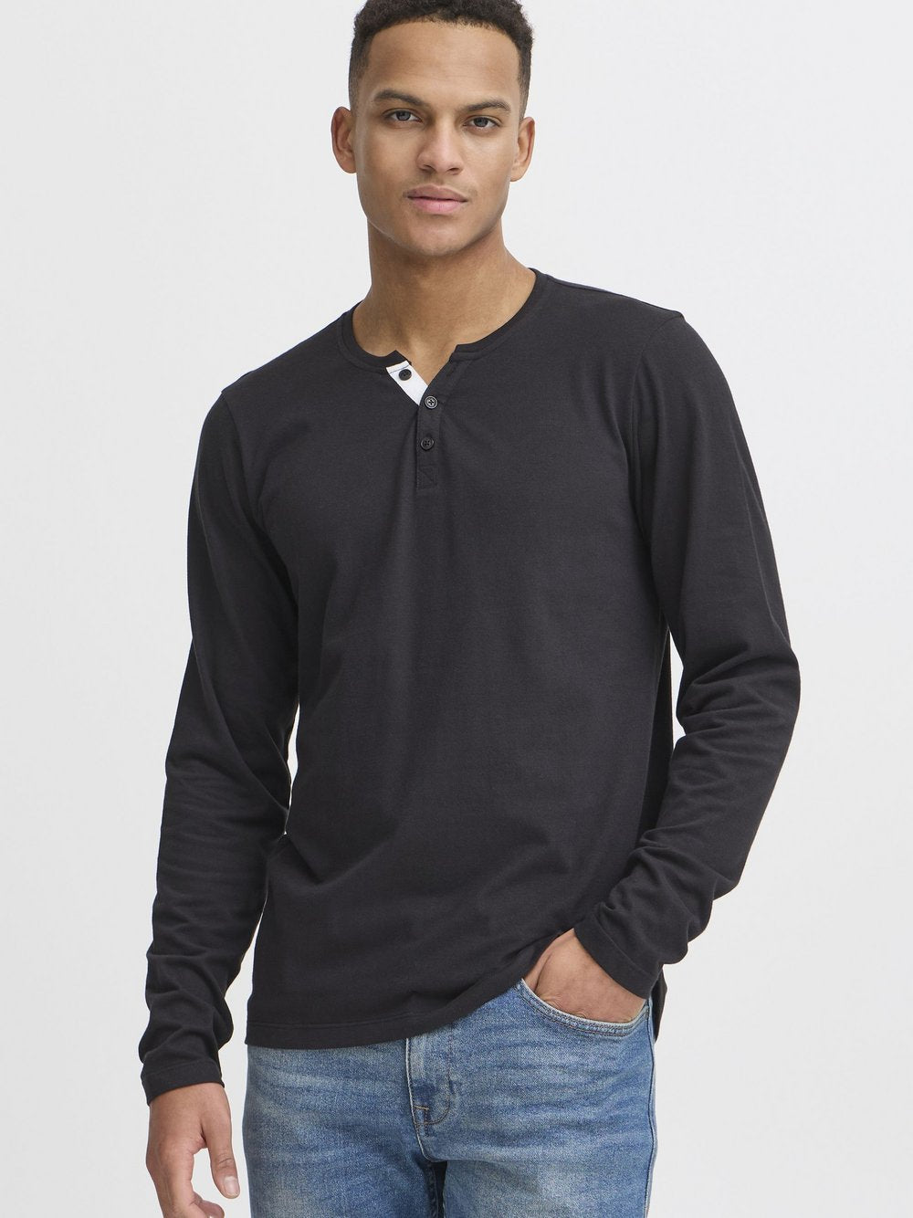BLEND Langarmshirt Herren Textil