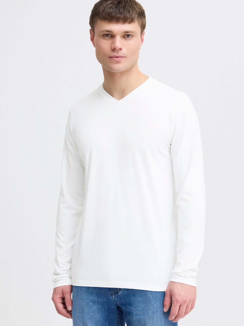 Solid Langarmshirt Herren Textil