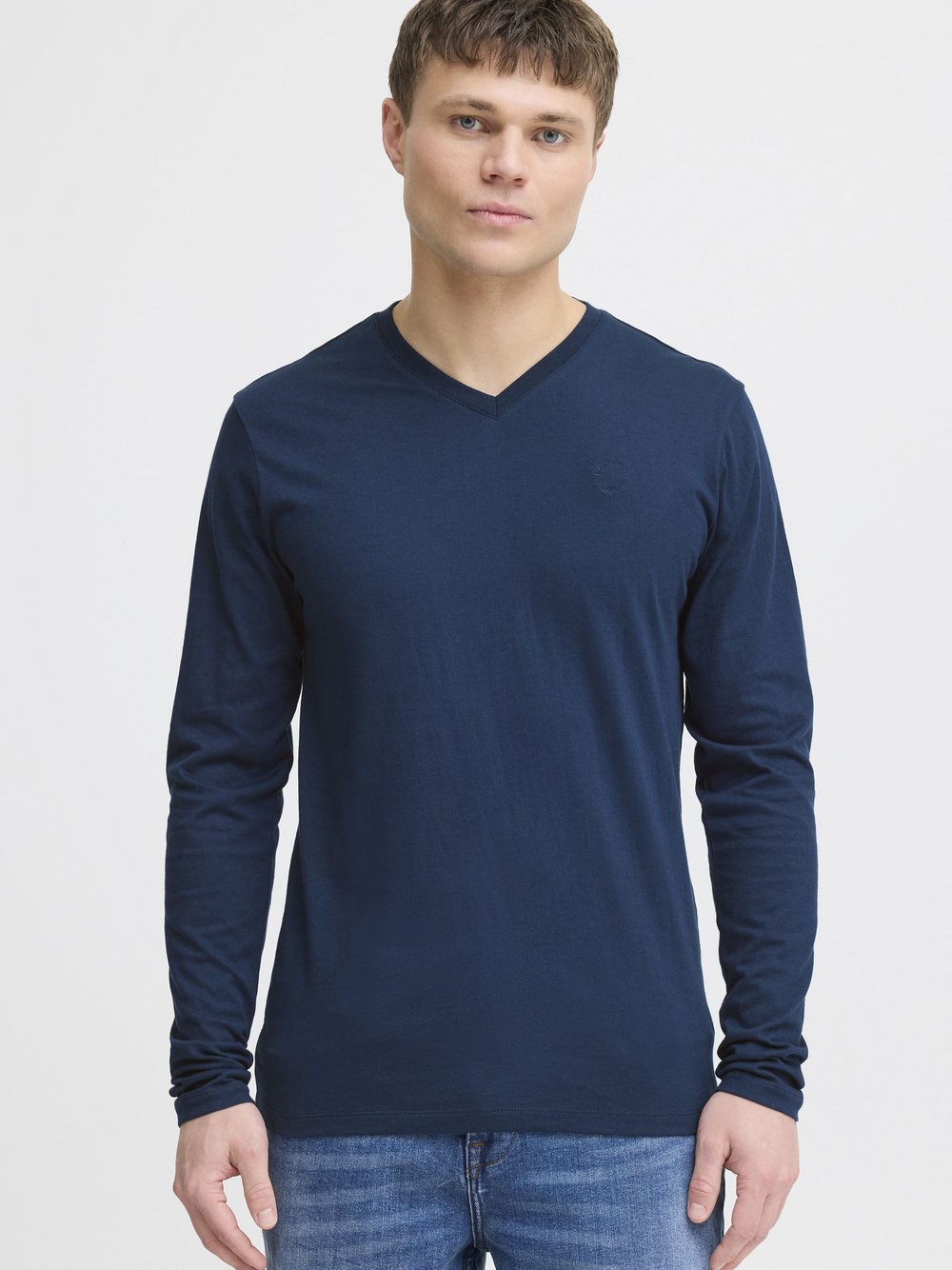 Solid Langarmshirt Herren Textil