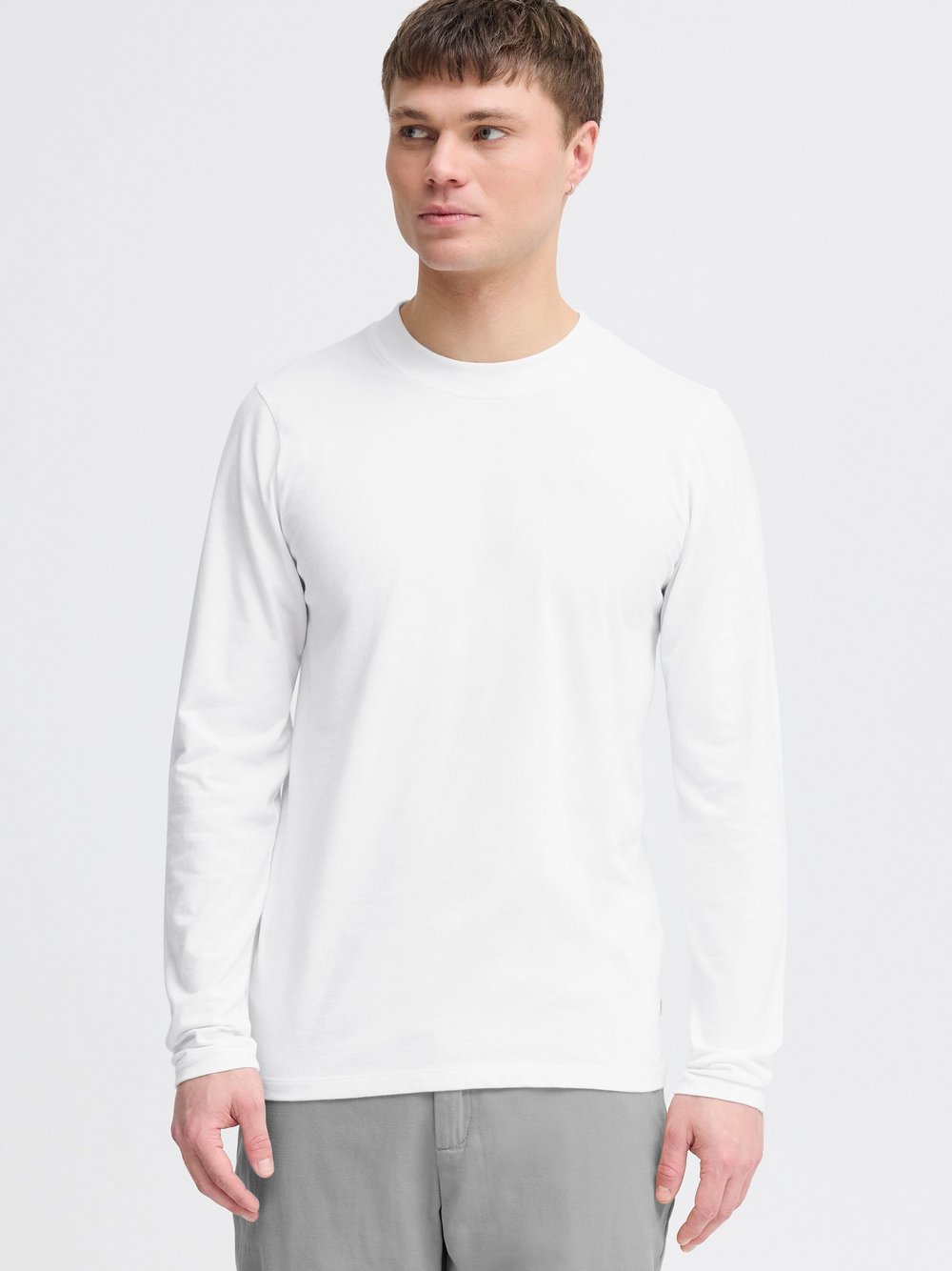 Solid Langarmshirt Herren Textil