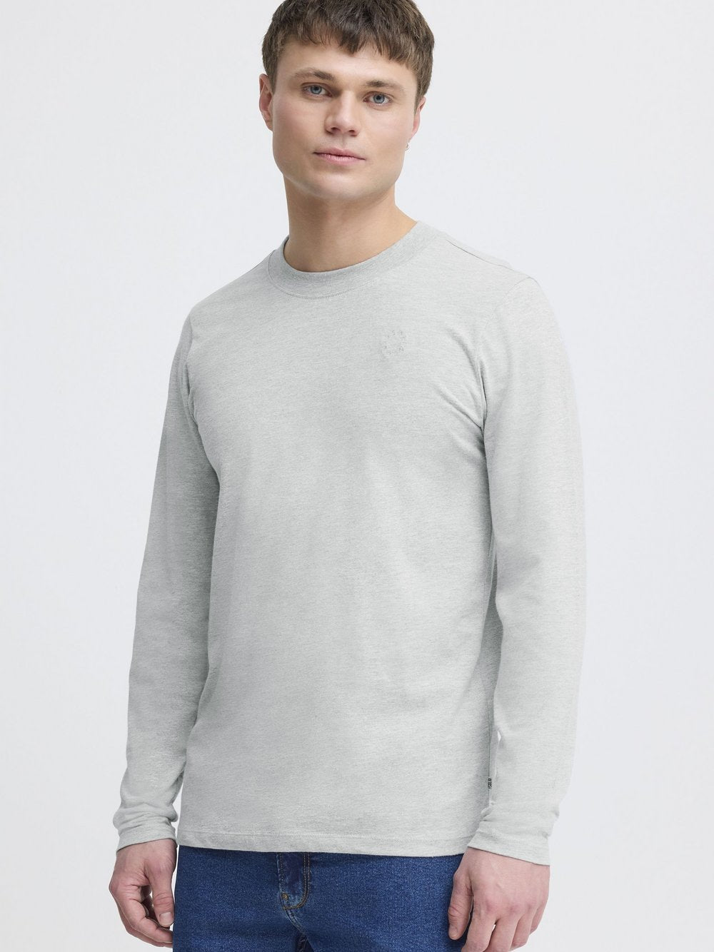 Solid Langarmshirt Herren Textil