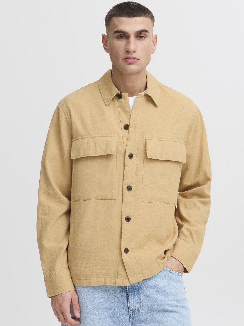 BLEND Langarmhemd Herren Regular Fit