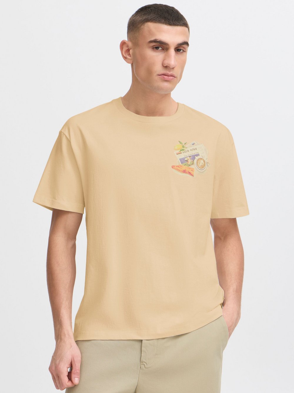 BLEND T-Shirt Herren Baumwolle gemustert