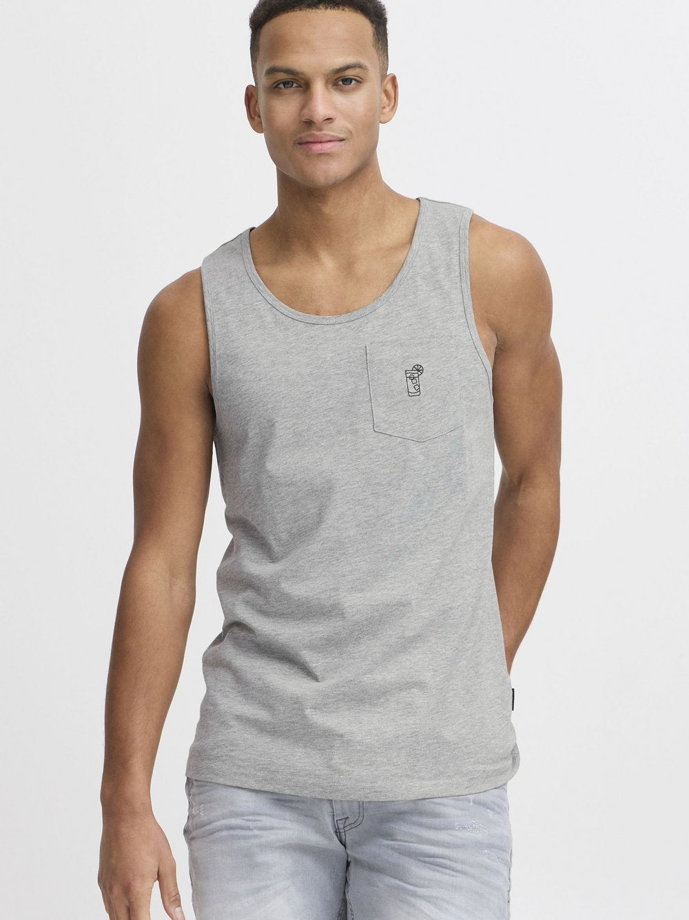 BLEND Tanktop Herren Baumwolle bedruckt