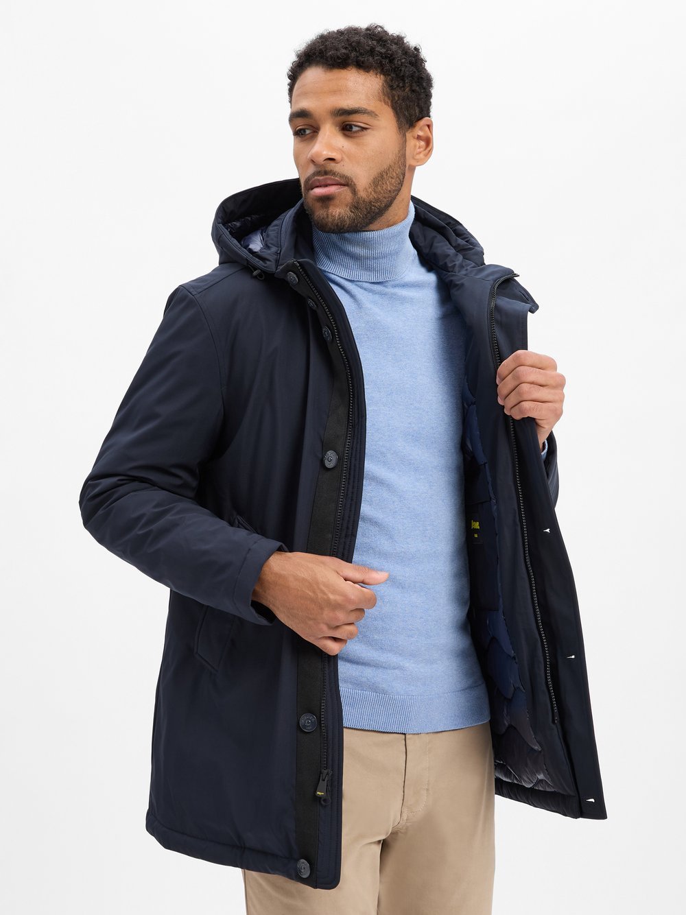 Blauer Daunenjacke Herren