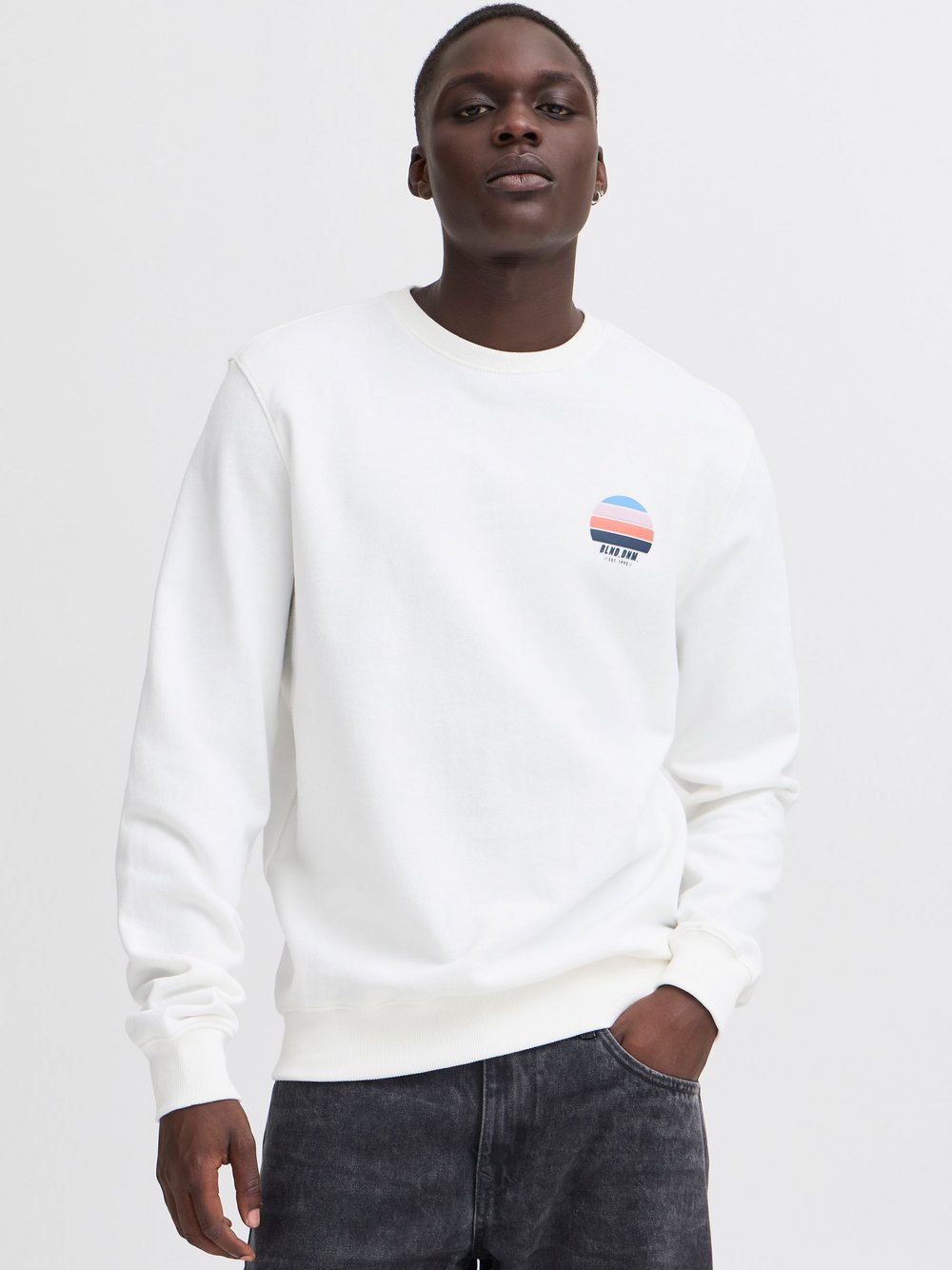 Solid Sweatshirt Herren Baumwolle bedruckt