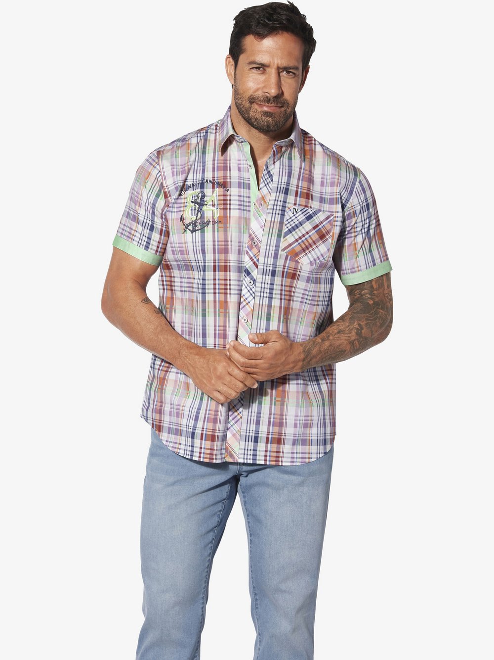 Jan Vanderstorm Tiefbundhose Herren Baumwolle