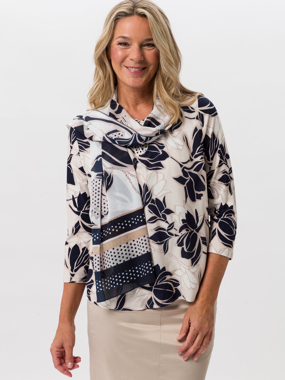 Frank Walder Modisches Tuch Damen gemustert