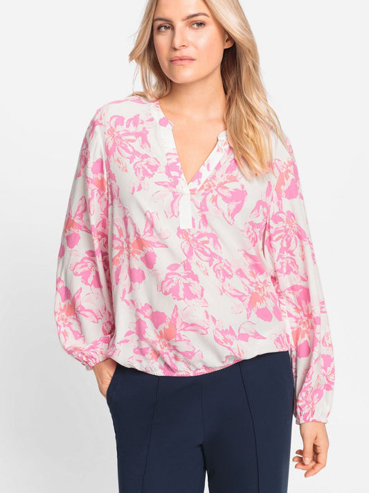 Olsen Bluse Damen Viskose gemustert