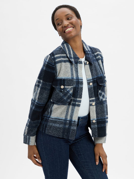 s.Oliver Übergangsjacke mit Woll-Anteil Damen kariert