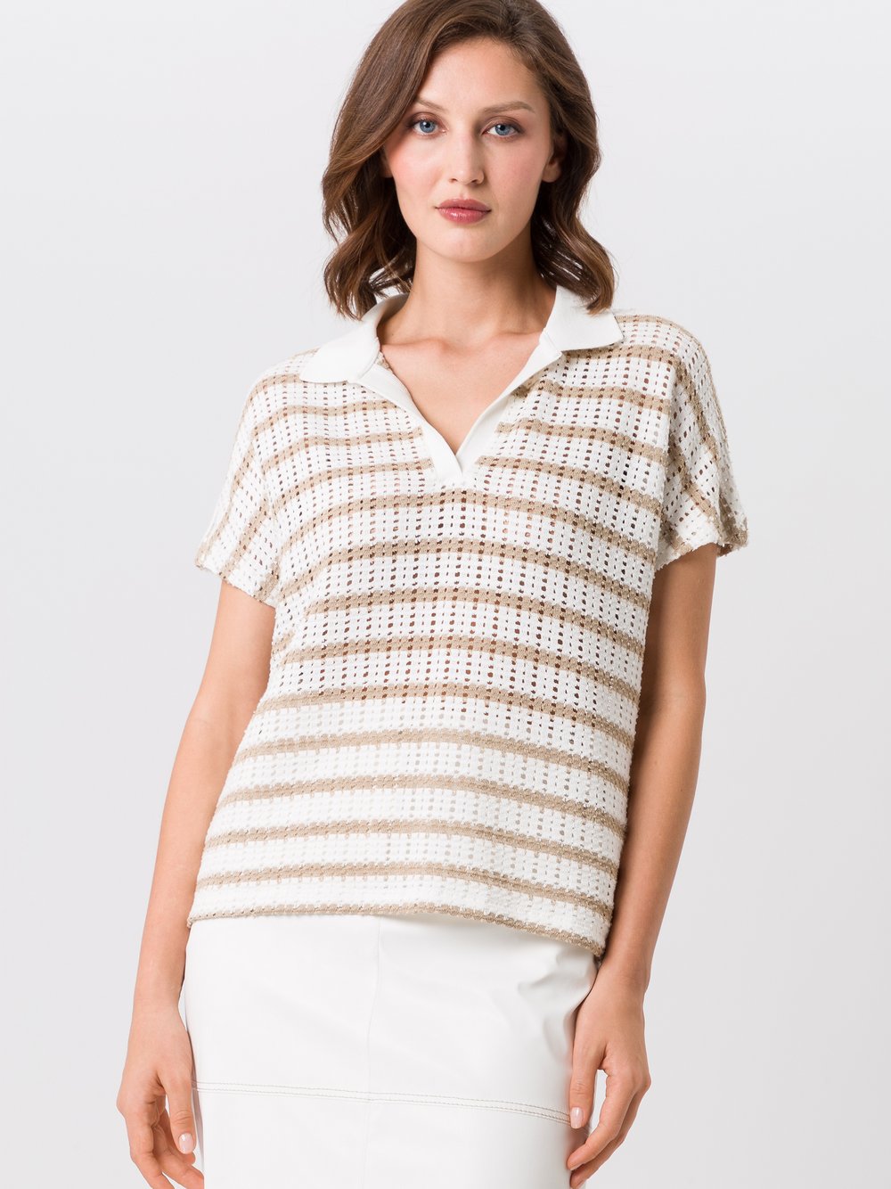 TUZZI Strickshirt Damen Viskose gestreift