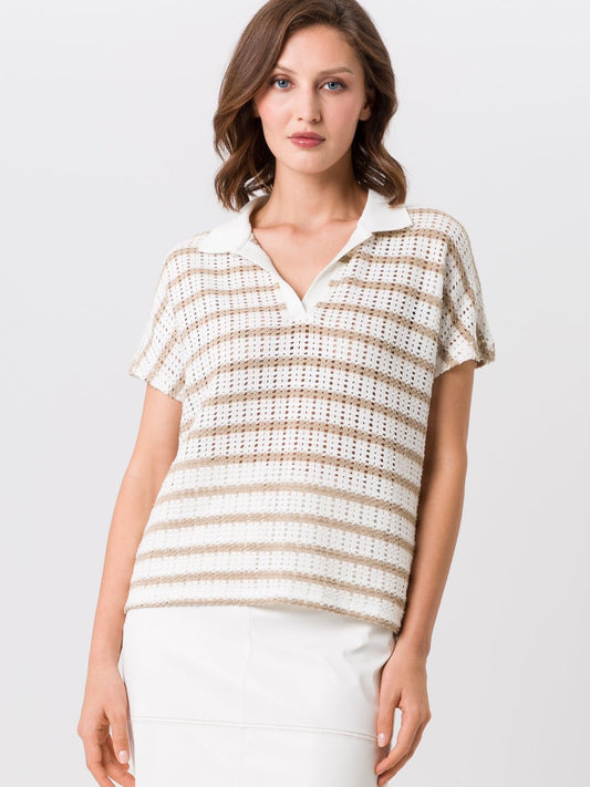 TUZZI Strickshirt Damen Viskose gestreift