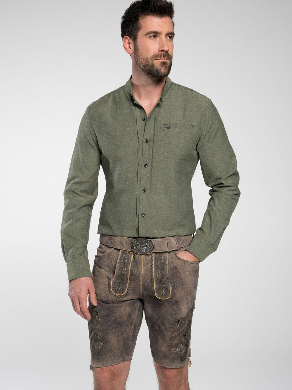 Spieth & Wenksy Trachtenhemd Herren Slim Fit Baumwolle