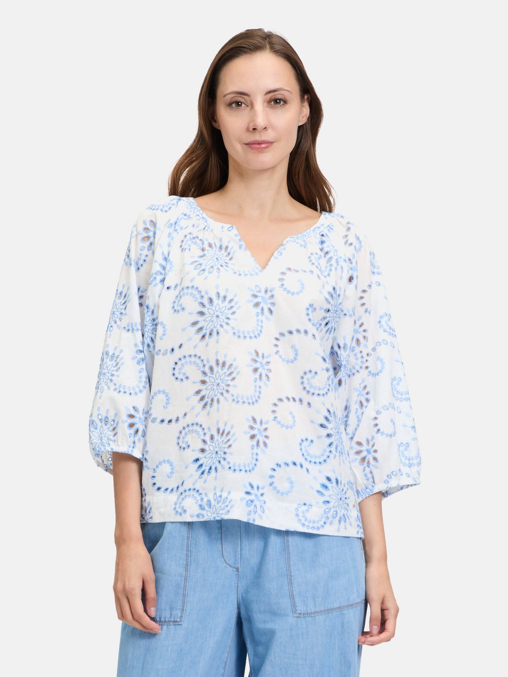 Betty & Co Schlupfbluse Damen Baumwolle gemustert