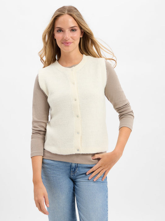 Marie Lund Strickweste mit Alpaka-Anteil Damen Wolle