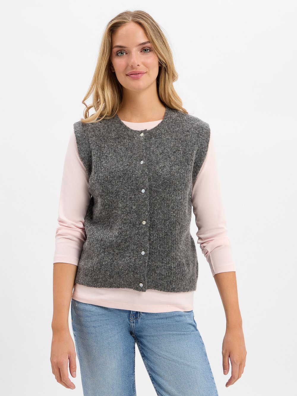 Marie Lund Strickweste mit Alpaka-Anteil Damen Wolle