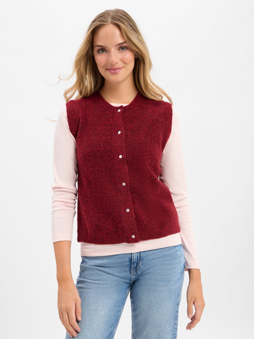 Marie Lund Strickweste mit Alpaka-Anteil Damen Wolle