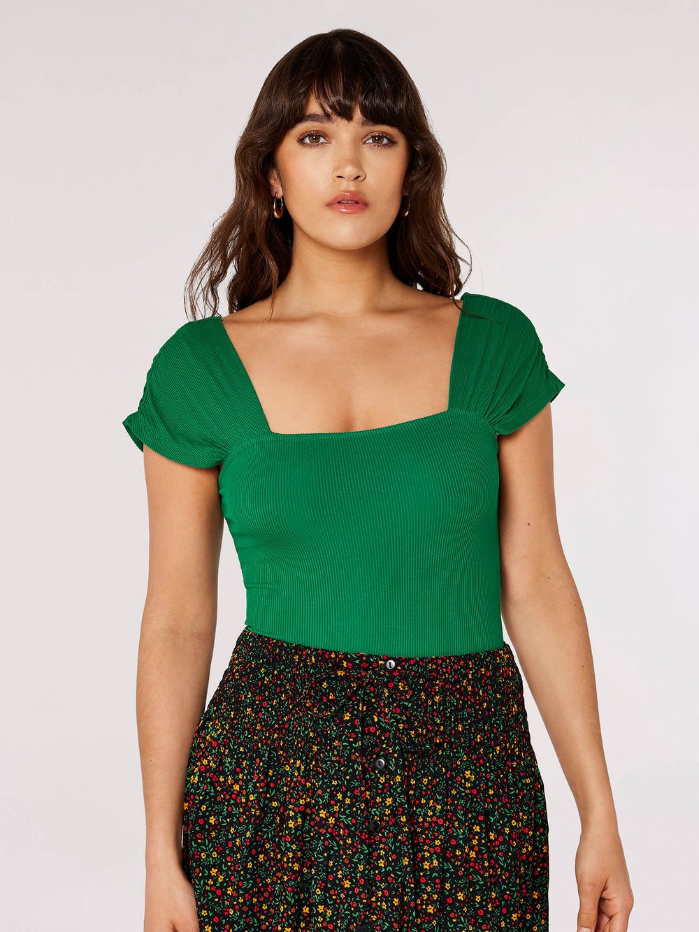 Apricot Top Damen Viskose strukturiert