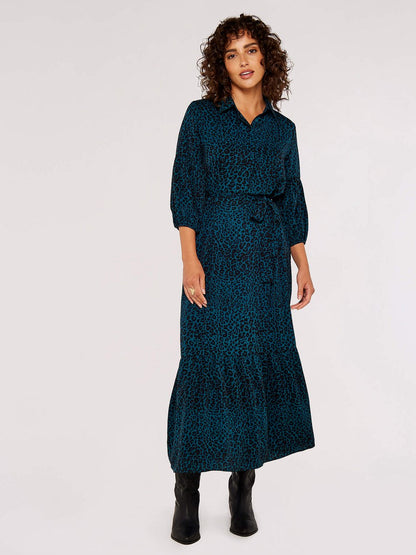 Apricot Maxikleid Damen gemustert