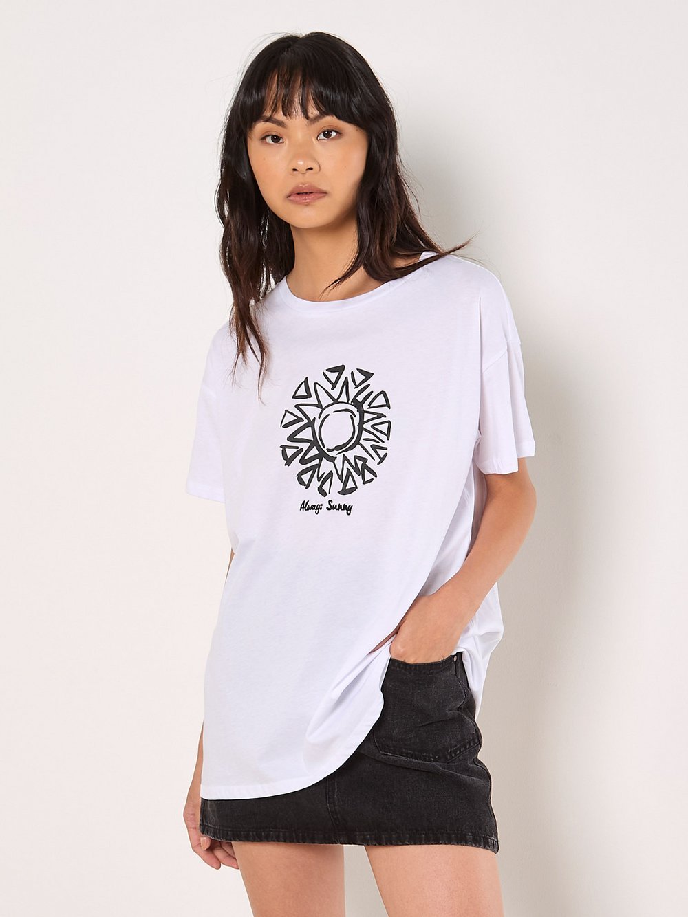 Apricot Top Damen Baumwolle bedruckt