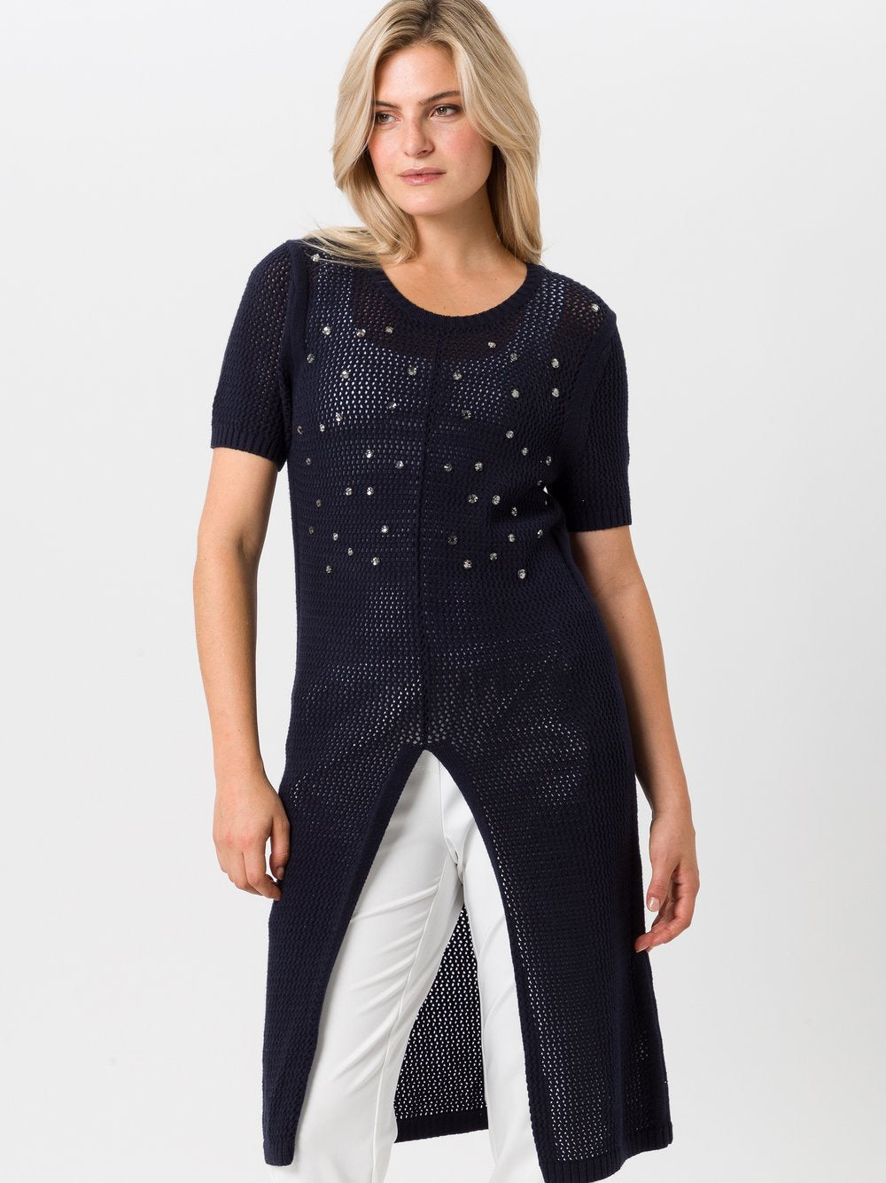 TUZZI Strickponcho Damen Baumwolle