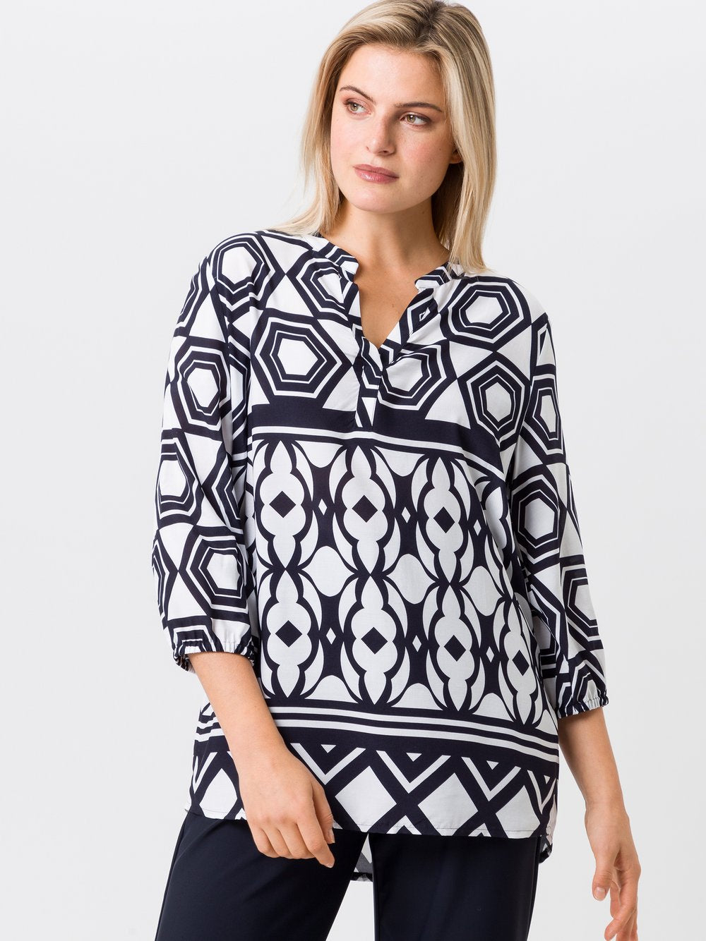 TUZZI Bluse Damen Viskose gemustert