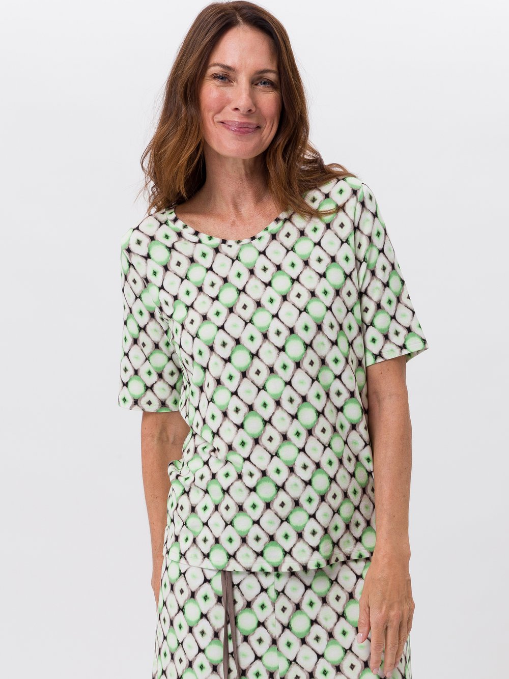 Frank Walder T-Shirt Damen Viskose gemustert