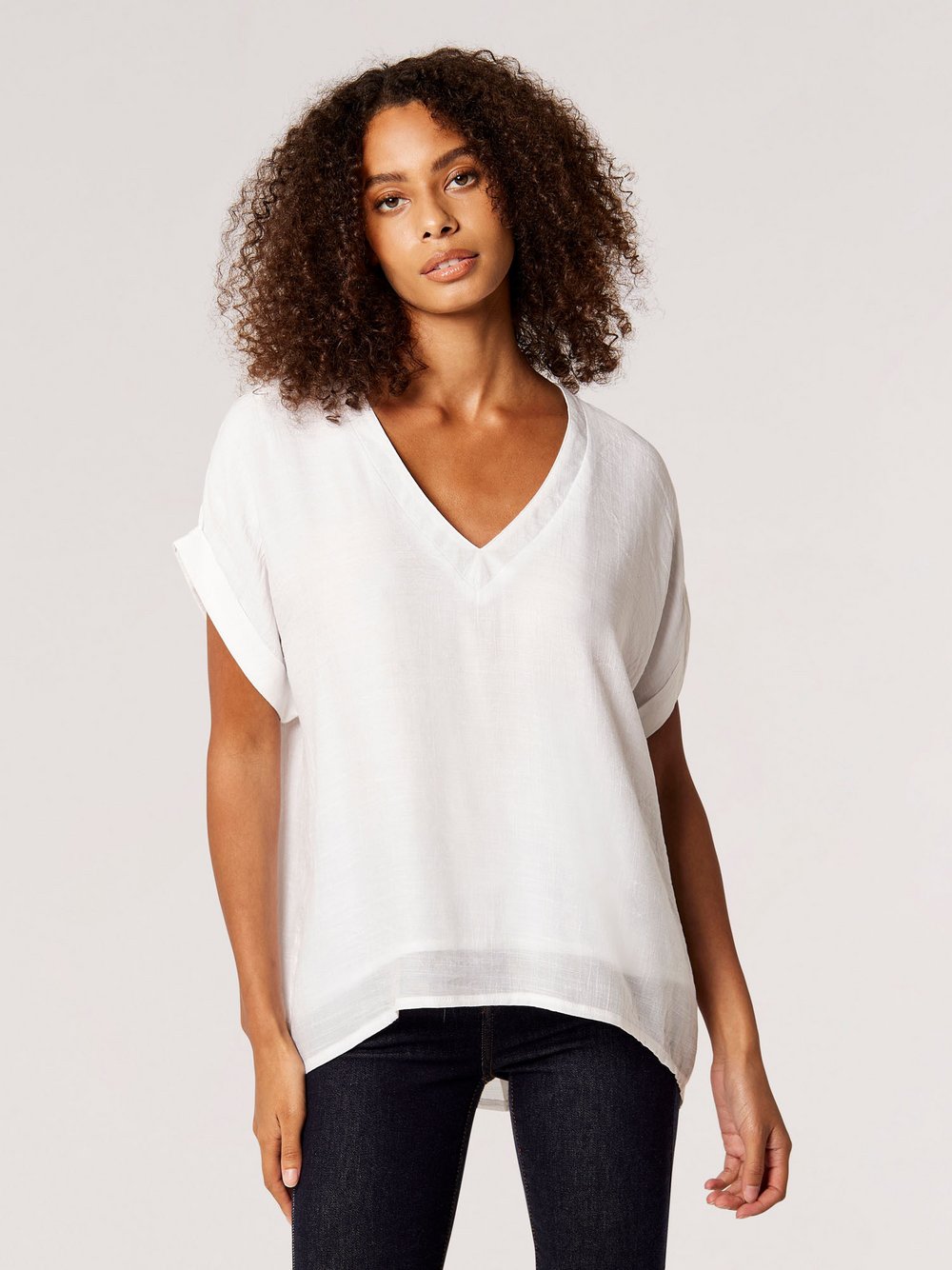 Apricot Bluse Damen Viskose