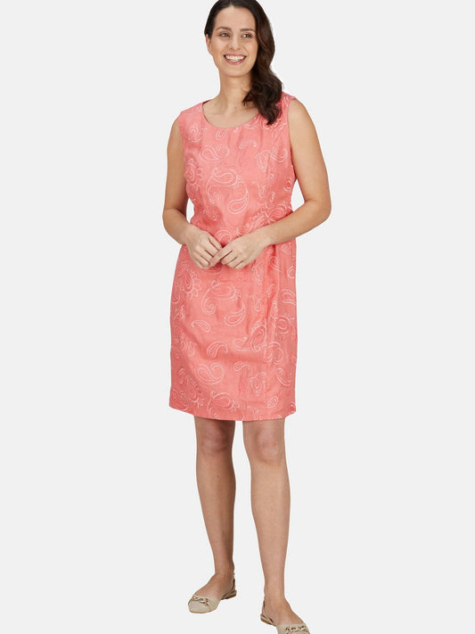 Label Etuikleid Damen Leinen