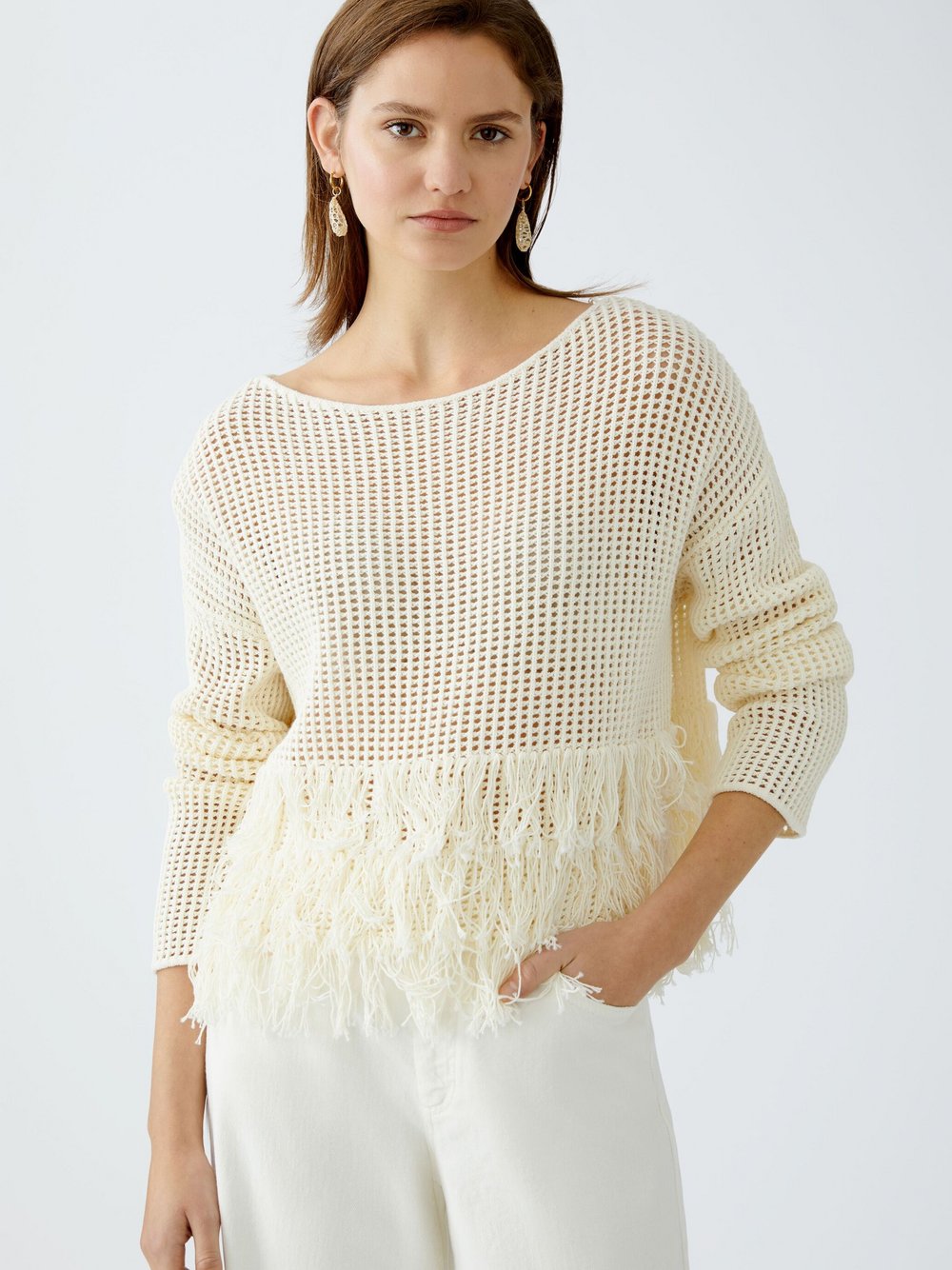 Oui Pullover Damen Baumwolle