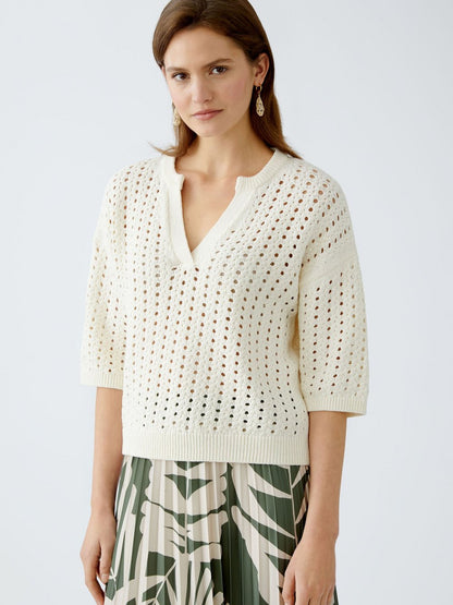 Oui Pullover Damen Baumwolle
