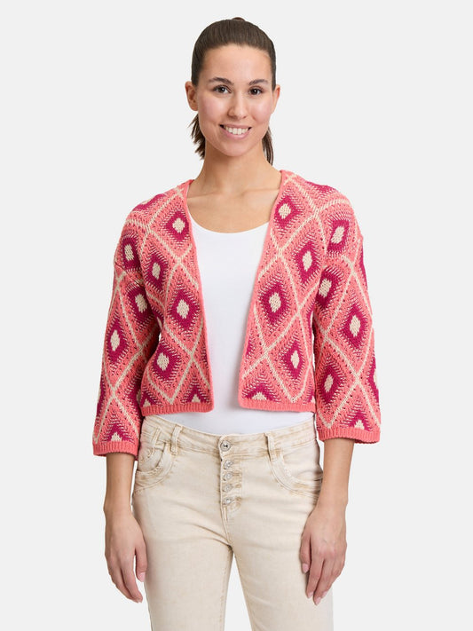 Cartoon Casual-Strickjacke Damen Baumwolle gemustert