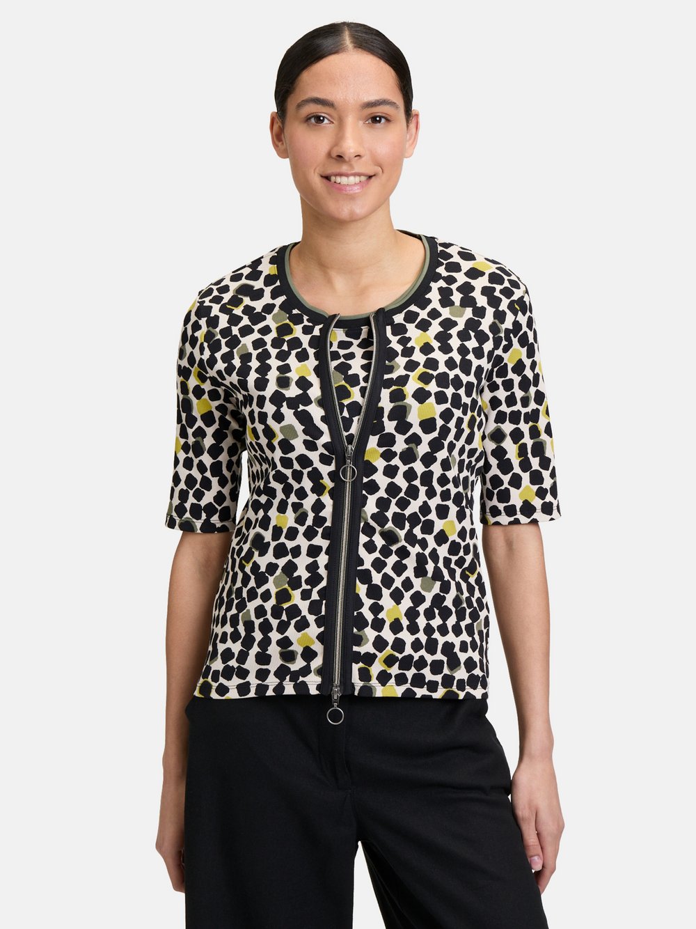 Betty Barclay Shirtjacke Damen Baumwolle gepunktet