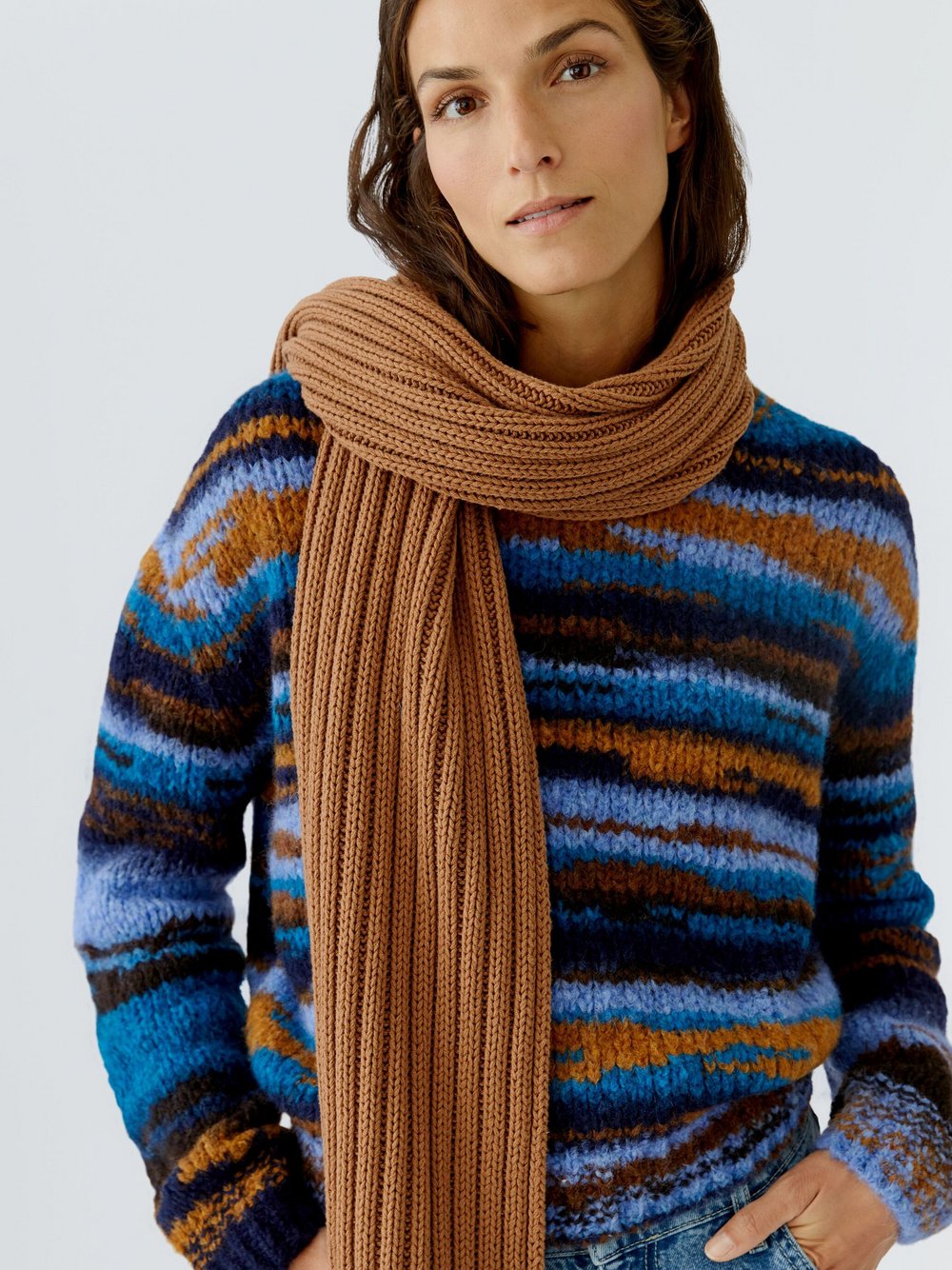 Oui Schal Damen Baumwolle