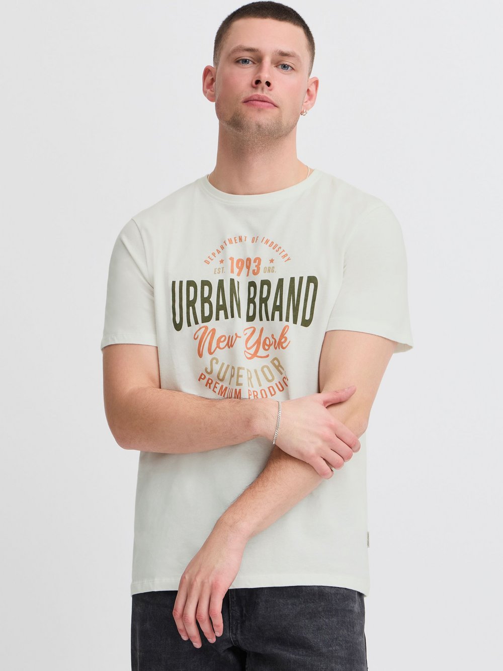 BLEND Rundhalsshirt Herren Baumwolle bedruckt