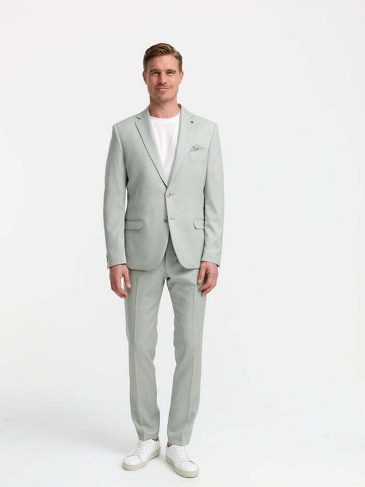 Zuitable Baukasten-Sakko Herren Slim Fit Jersey gemustert