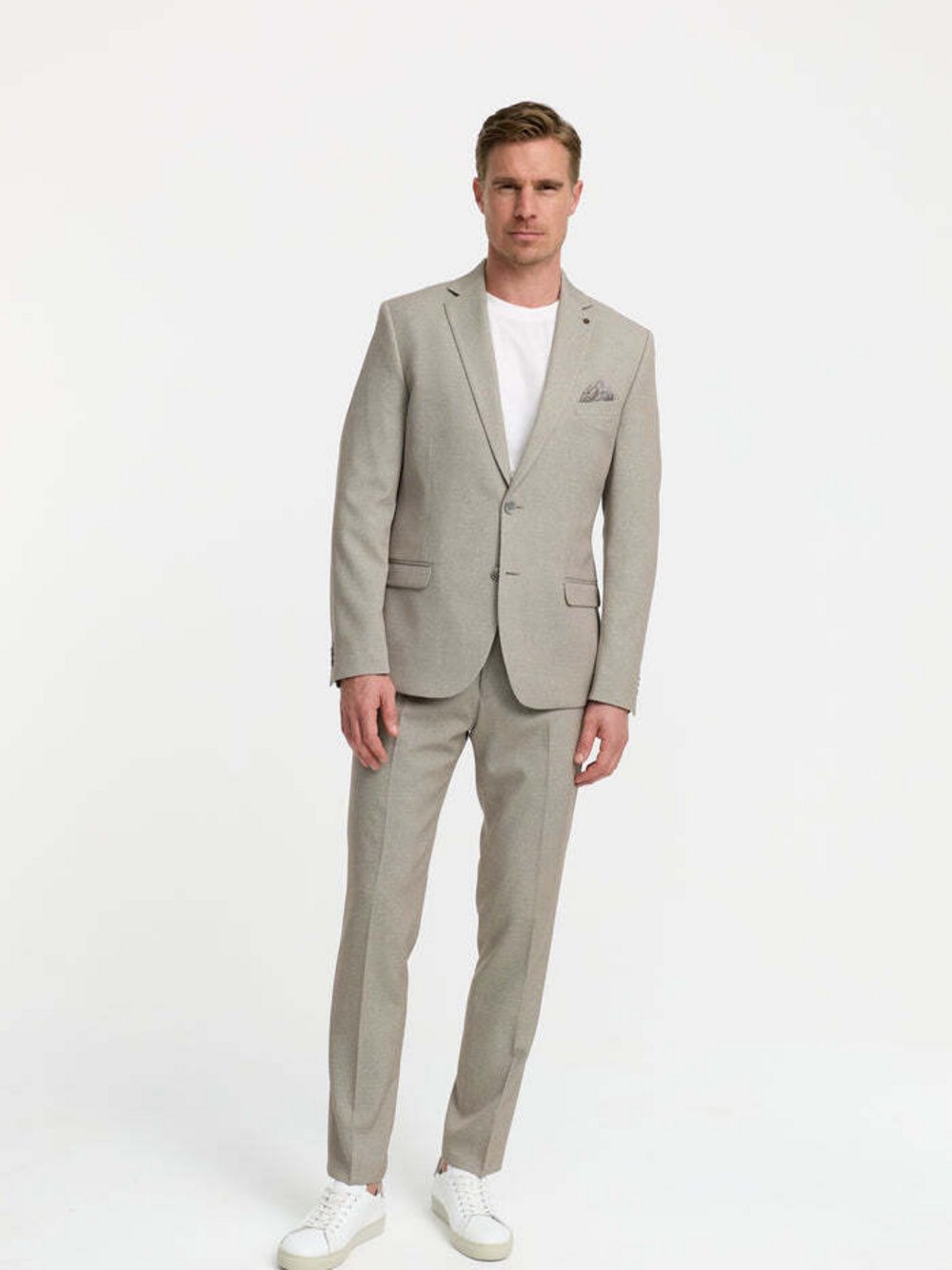 Zuitable Baukasten-Sakko Herren Slim Fit Jersey gemustert