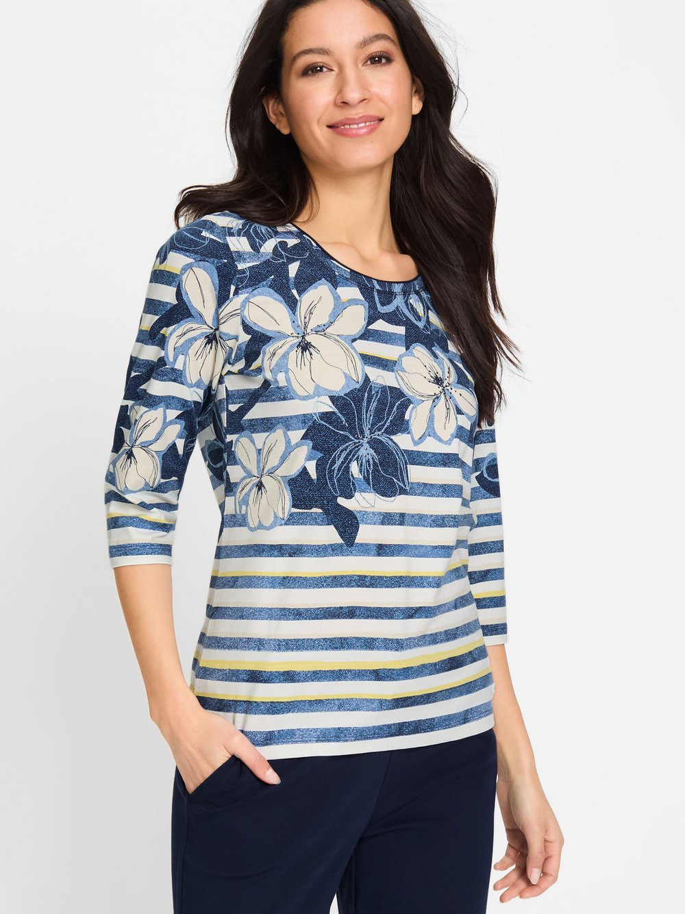 Olsen T-Shirt Damen Baumwolle bedruckt