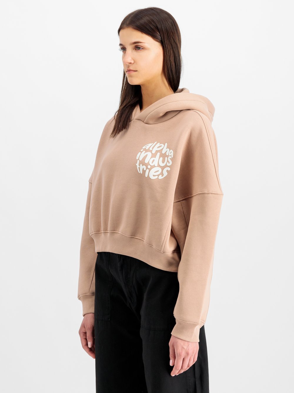 Alpha Industries Kapuzensweatshirt Damen Baumwolle bedruckt