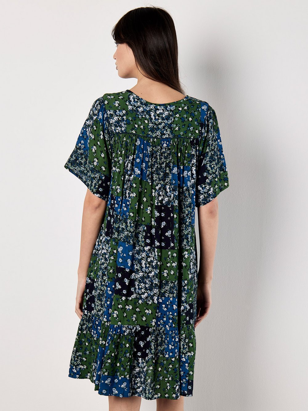 Apricot Minikleid Damen Viskose gemustert