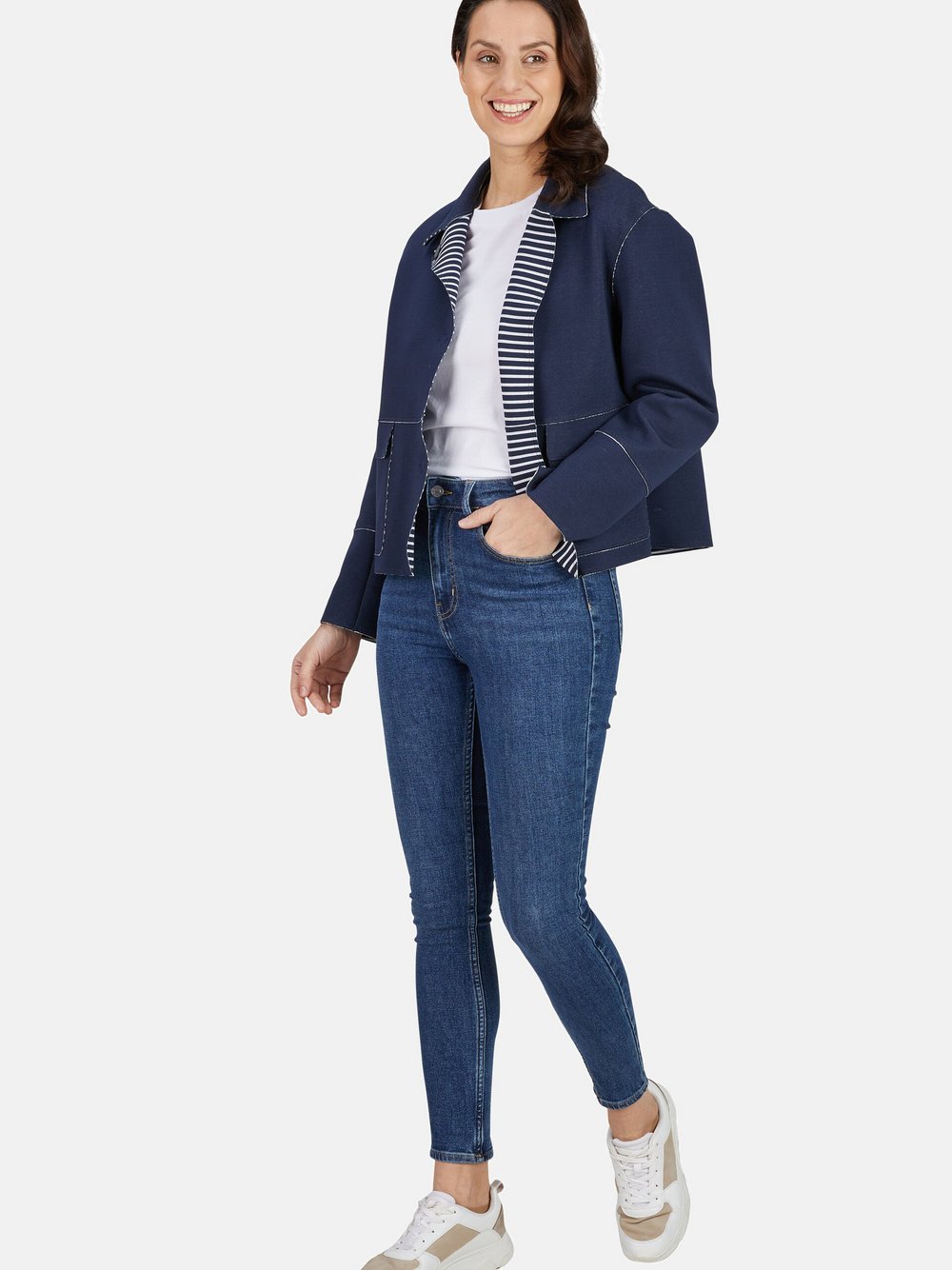 Label Jacke Damen Baumwolle