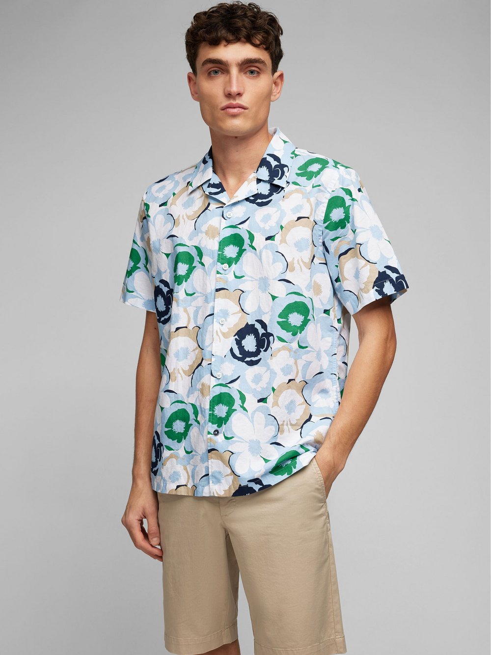 Daniel Hechter Hemd Herren Regular Fit Baumwolle gemustert