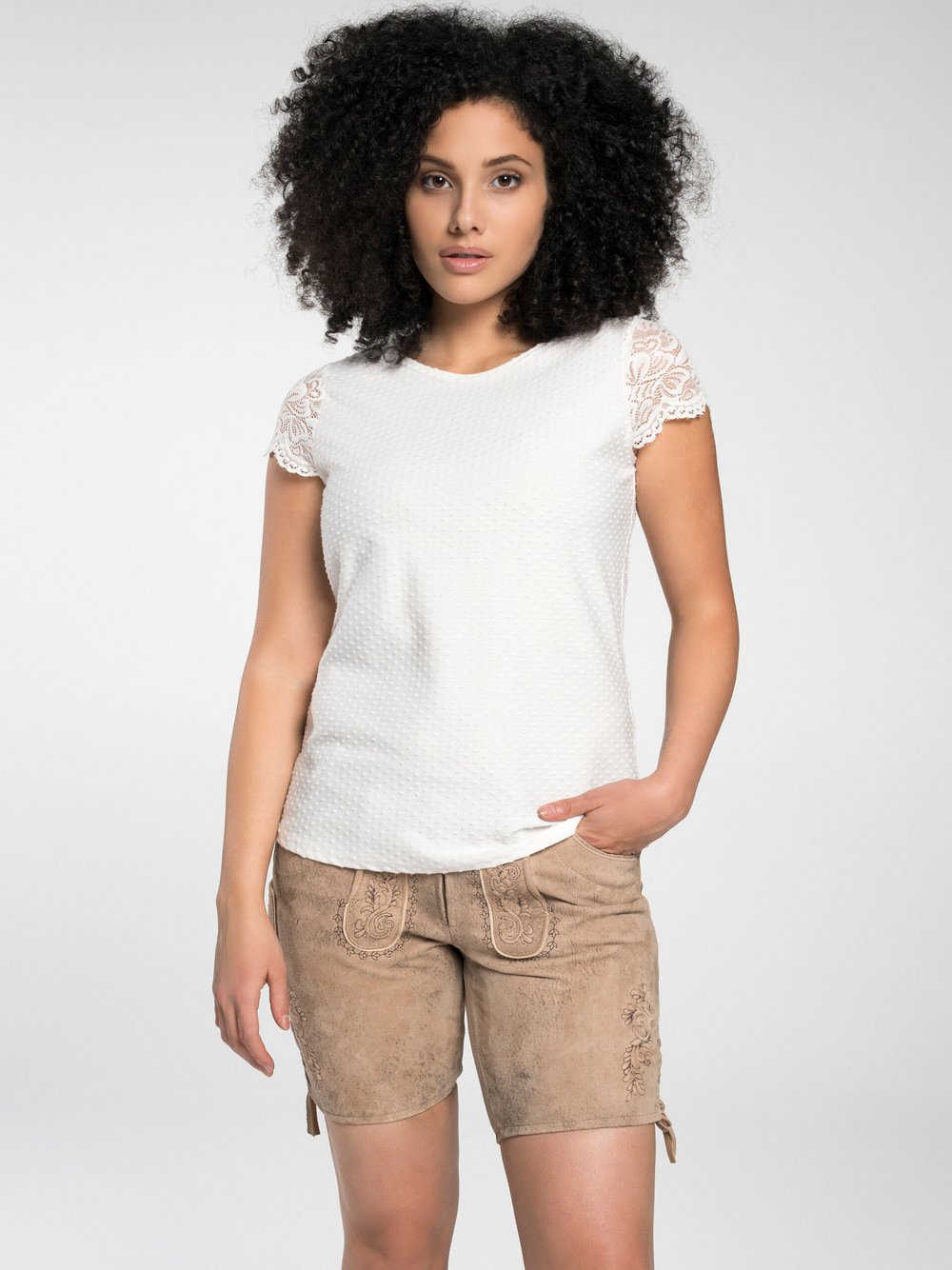 Spieth & Wenksy Trachtenblusen Damen gepunktet