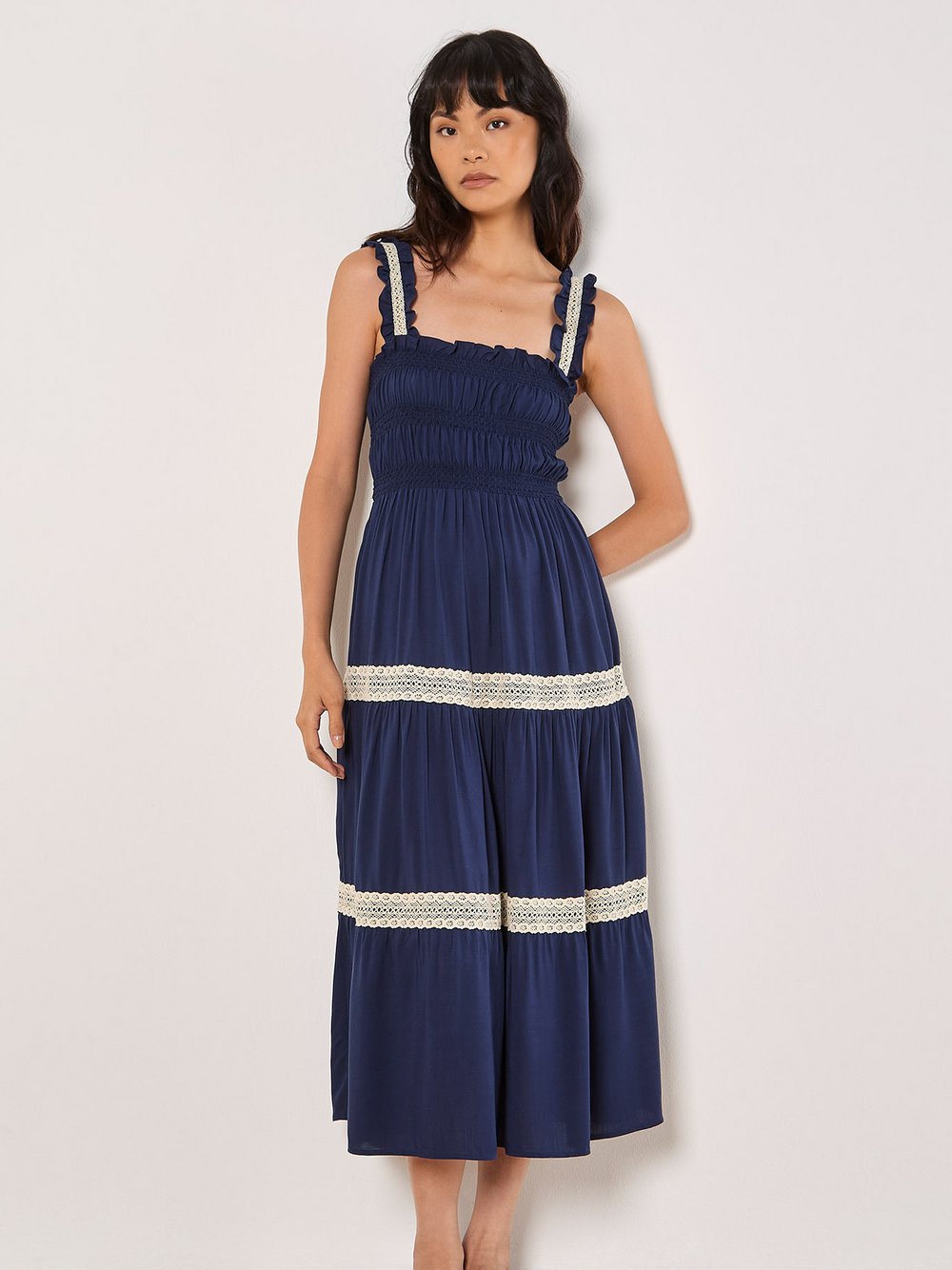 Apricot Maxikleid Damen Viskose