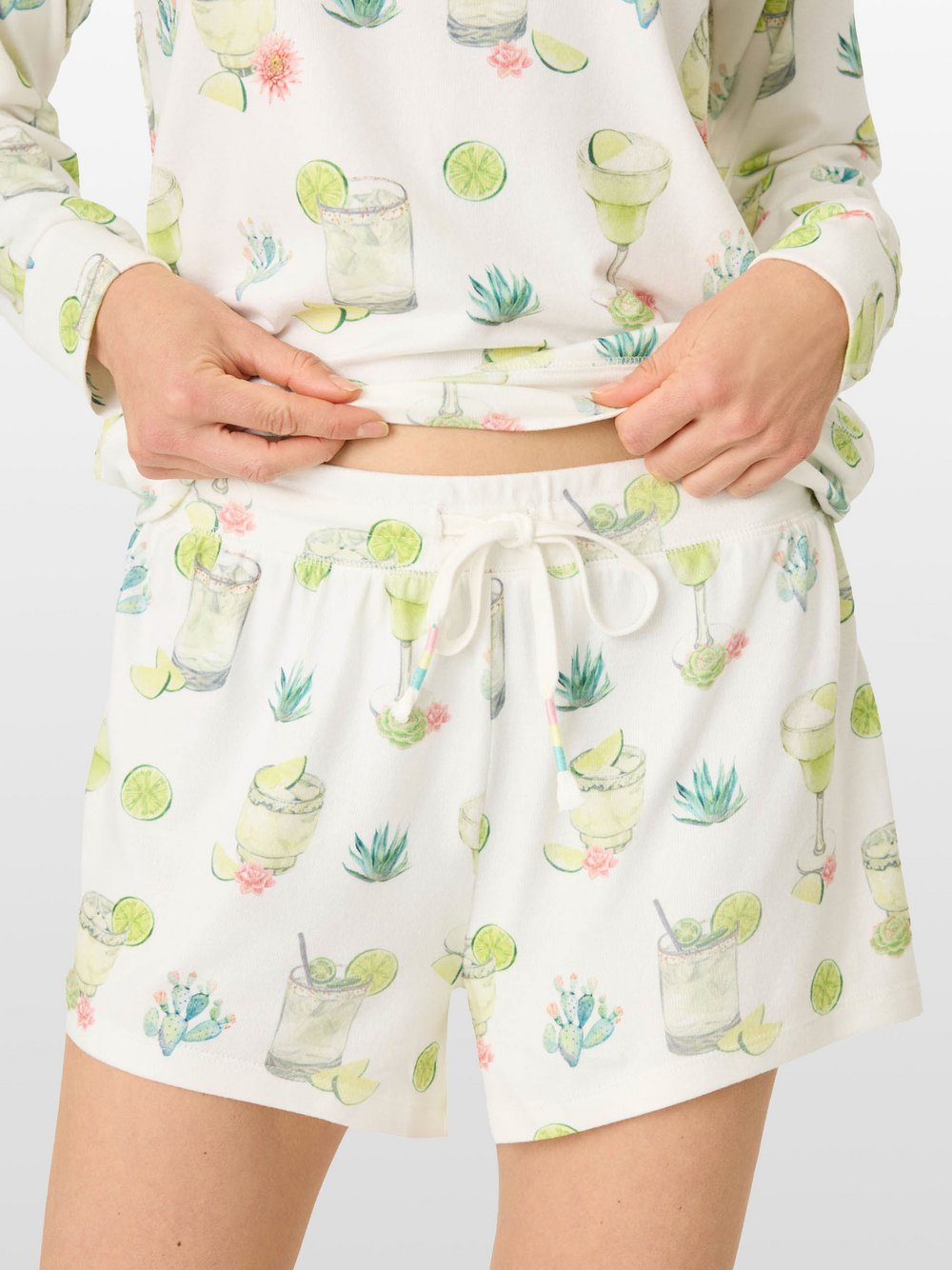 PJ Salvage Pyjamaoberteil Damen gemustert