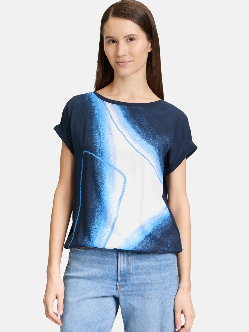 Betty & Co Casual-Shirt Damen Baumwolle gemustert